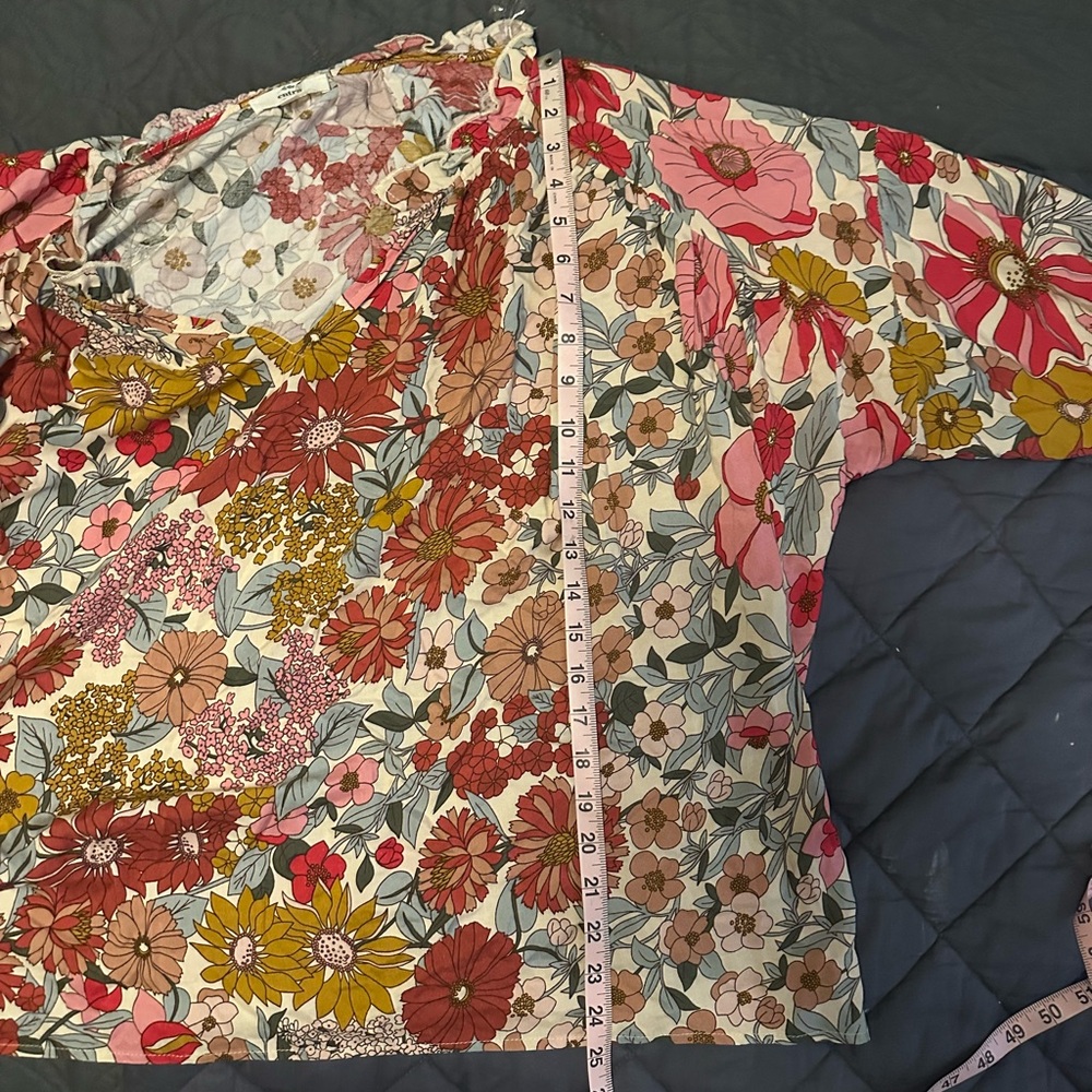 Entro 3/4 sleeve floral blouse size S - Picture 7 of 7